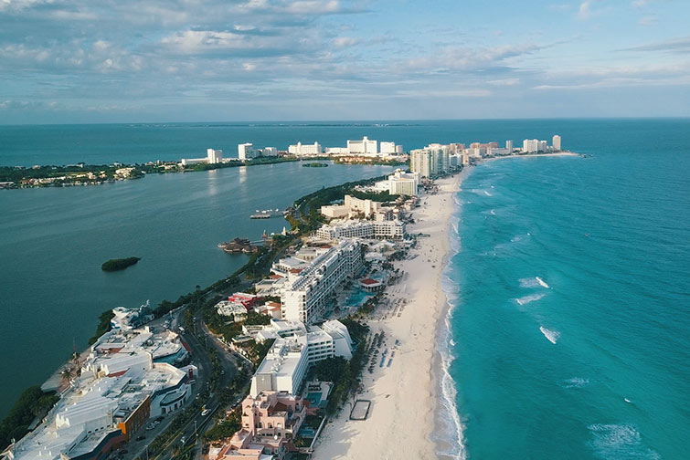 Cancun coastline