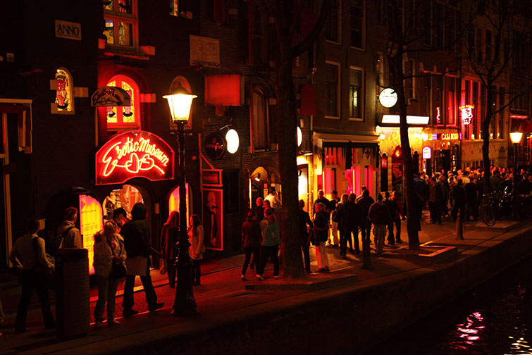 De Wallen - Red light district in Amsterdam
