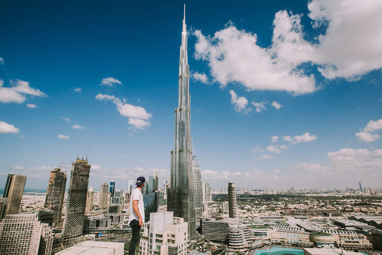 Burj Khalifa Skyscraper in Dubai