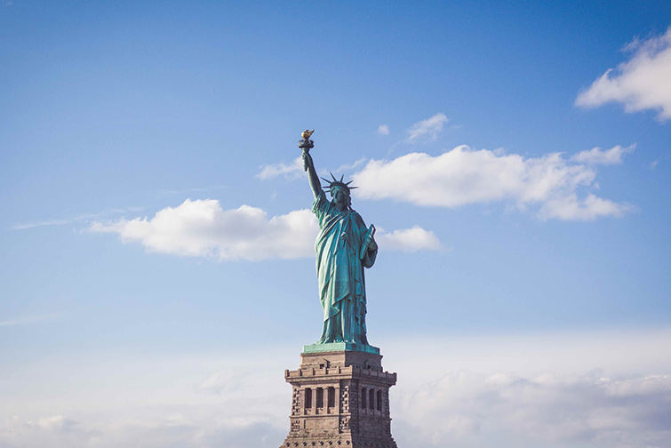 The Statue of Liberty in the New York City