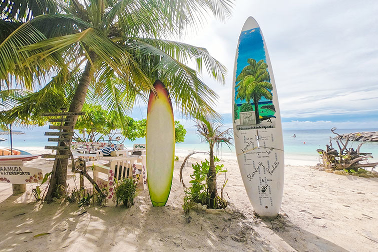 Maafushi village in Maldives